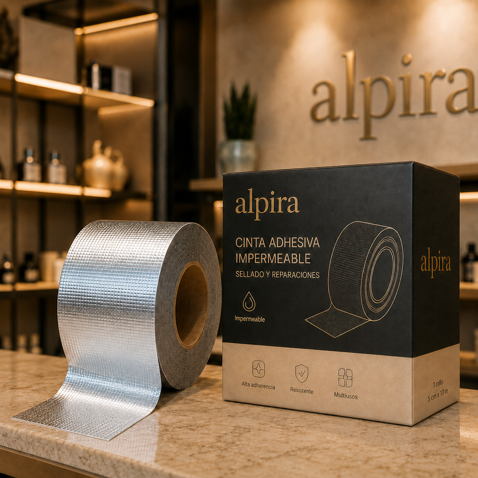 Cinta Adhesiva Impermeable de Aluminio para Sellado y Reparaciones