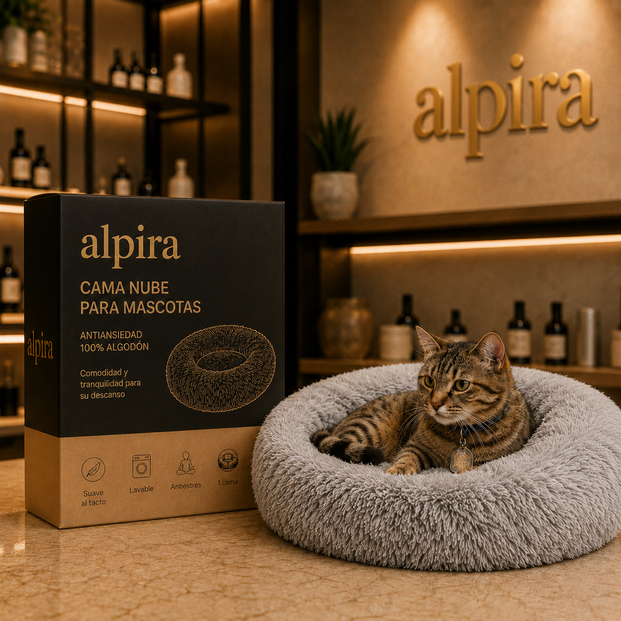 Cama Nube Antiestrés para Perros y Gatos