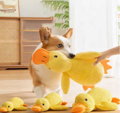 Peluche interactivo de pato para perros